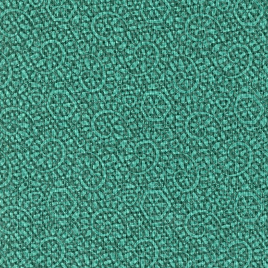 a green background with a pattern on it