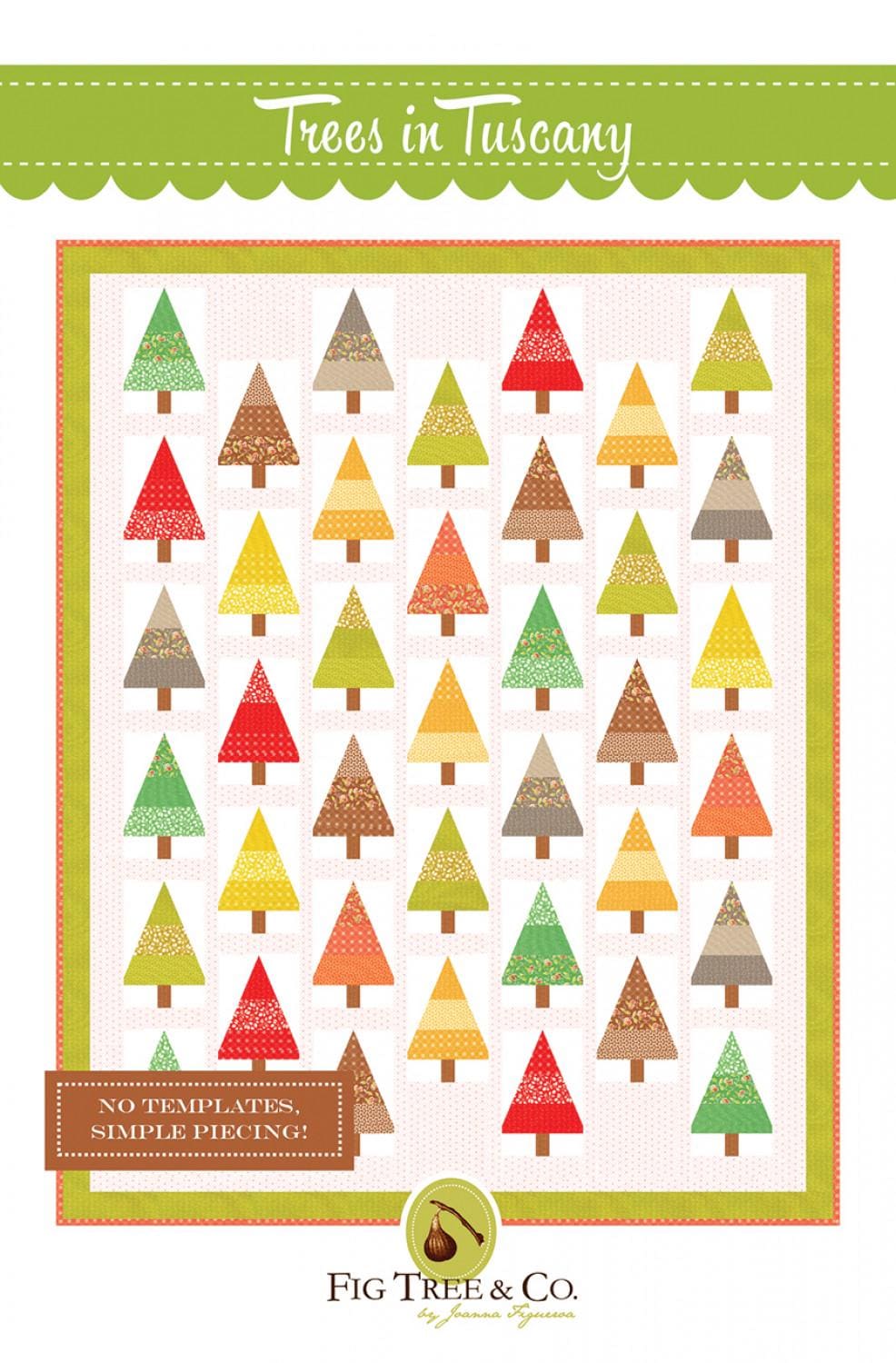 Trees in Tuscany Printed Pattern by Fig Tree Quilts FTQ2003