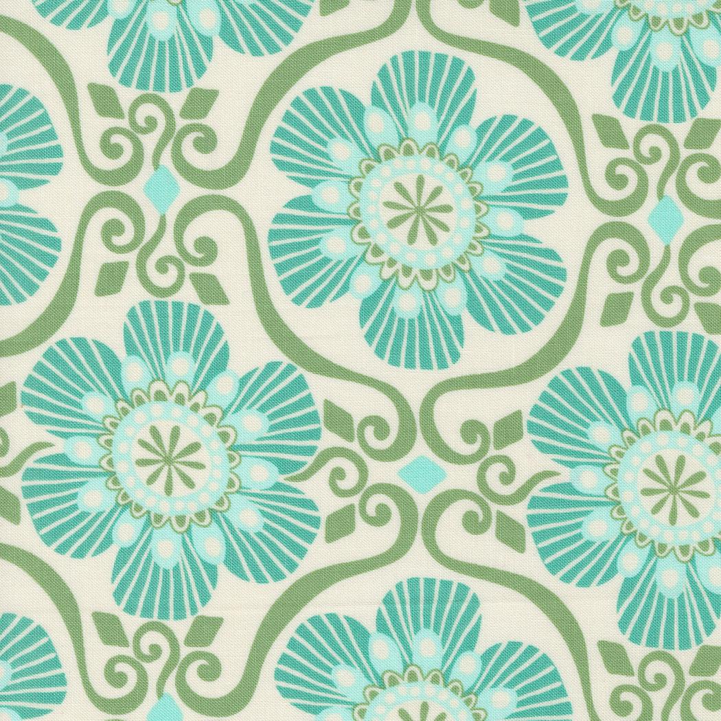 Tango Barcelona Cream Sea Yardage 27334-11 by Kate Spain Sold in 1/2 yard increments cut continuously