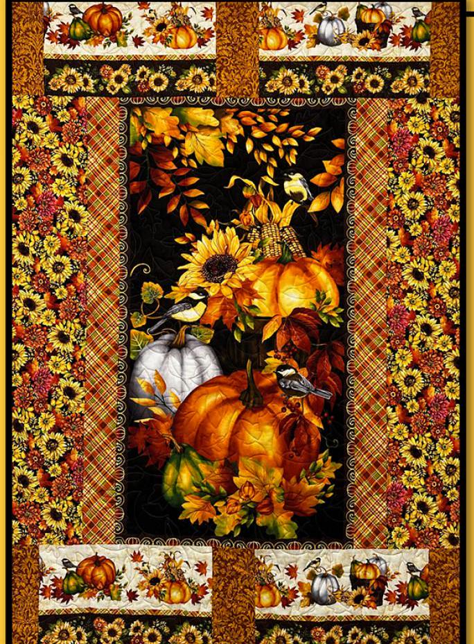 Good as Gold Quilt Pattern Card for Villa Rosa Designs finished size 44" x 60"
