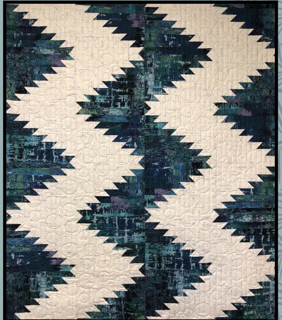 Pathways Quilt Pattern Card by Sugar Pine Quilt Designs for Villa Rosa Designs finished size 62"x70"