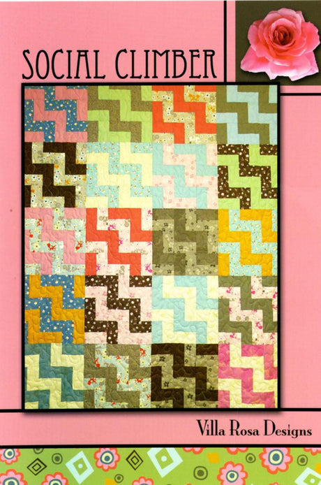 Social Climber Printed Pattern by Pat Fryer for Villa Rosa Designs Size 48" x 60"