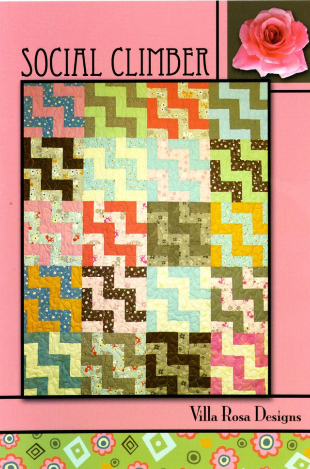 Social Climber Printed Pattern by Pat Fryer for Villa Rosa Designs Size 48" x 60"