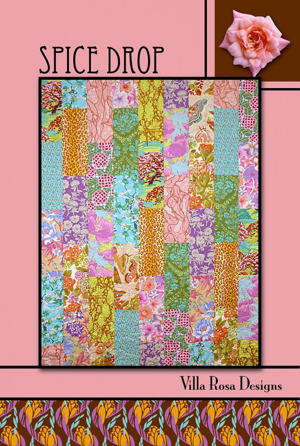 Spice Drop Printed Pattern by Pat Fryer for Villa Rosa Designs Size 54" x 72"