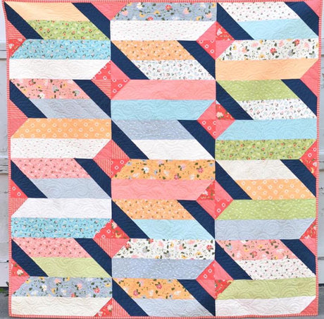 Spools Quilt Pattern Card by Running Doe Quilts for Villa Rosa Designs finished size 60" x 60"