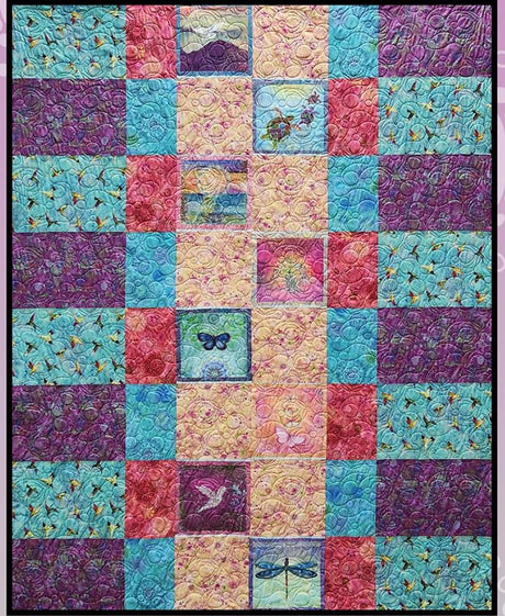 Tea with Mara Printed Pattern by Creative Sewlutions for Villa Rosa Designs Size 58" x 72"