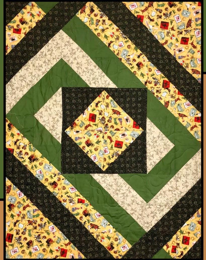 Whiplash Quilt Pattern Card by Molly Cook for Villa Rosa Designs finished size 42" x 54"