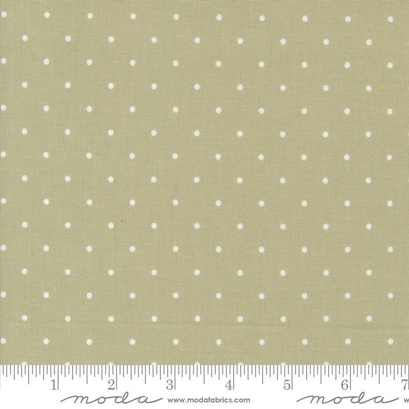 a ruler with white dots on a green background