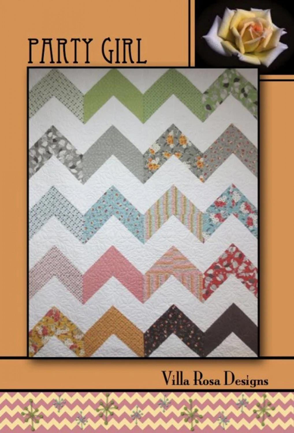 Party Girl Quilt Pattern by Pat Fryer for Villa Rosa Designs 72 x 90