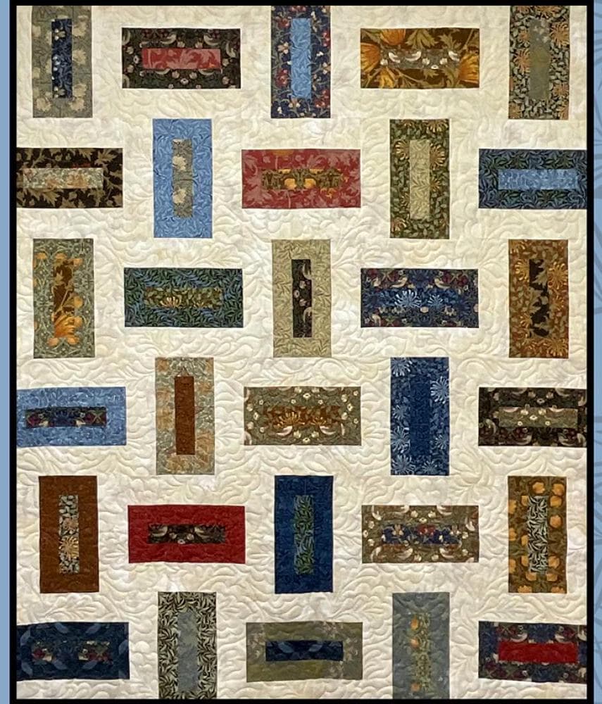 Planters Quilt Pattern Card by Sugar Pine Quilt Designs for Villa Rosa Designs finished size 60"x72"