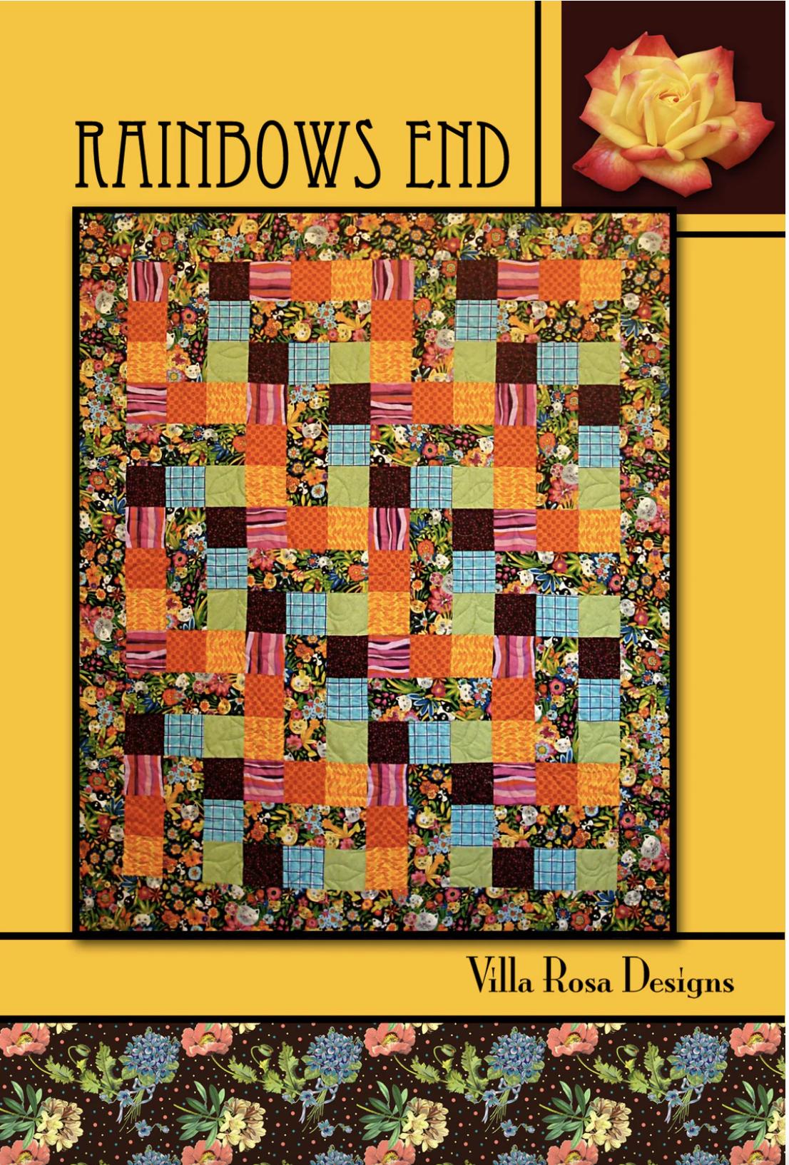 Rainbows End Printed Pattern Villa Rosa Designs Size 42" x 53"