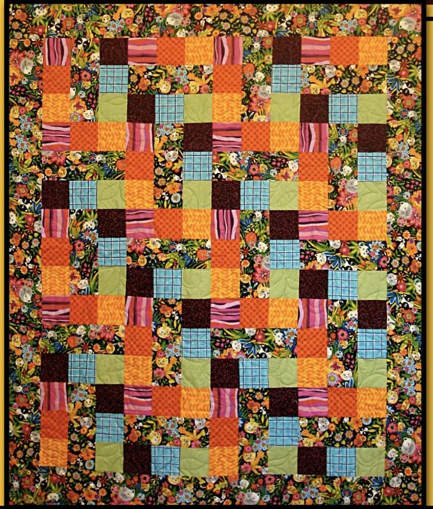 Rainbows End Printed Pattern Villa Rosa Designs Size 42" x 53"