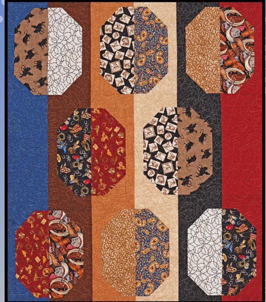 Roam Printed Pattern by Creative Sewlutions for Villa Rosa Designs Size 57" x 67"