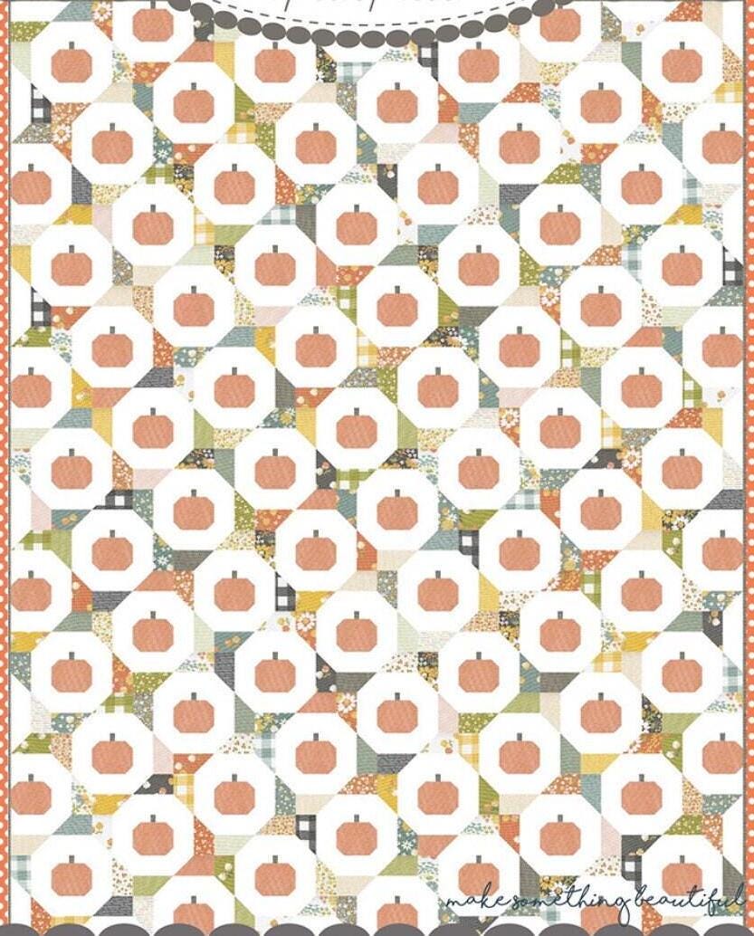 Pumpkin Festival Quilt Pattern by Coriander Quilts CQ178 72" x 92"