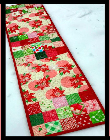 Sugarplum Quilt Pattern Card by Tricia Lynn Maloney Orphan Quilt Designs for Villa Rosa Designs finished size 10" x 42"