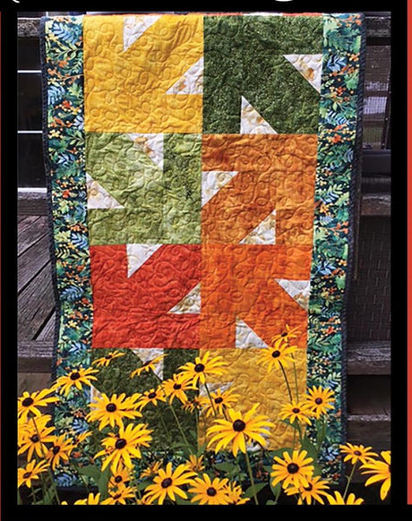 Summer's End Quilt Pattern Card by Tricia Lynn Maloney Orphan Quilt Designs for Villa Rosa Designs finished size 24" x 60"