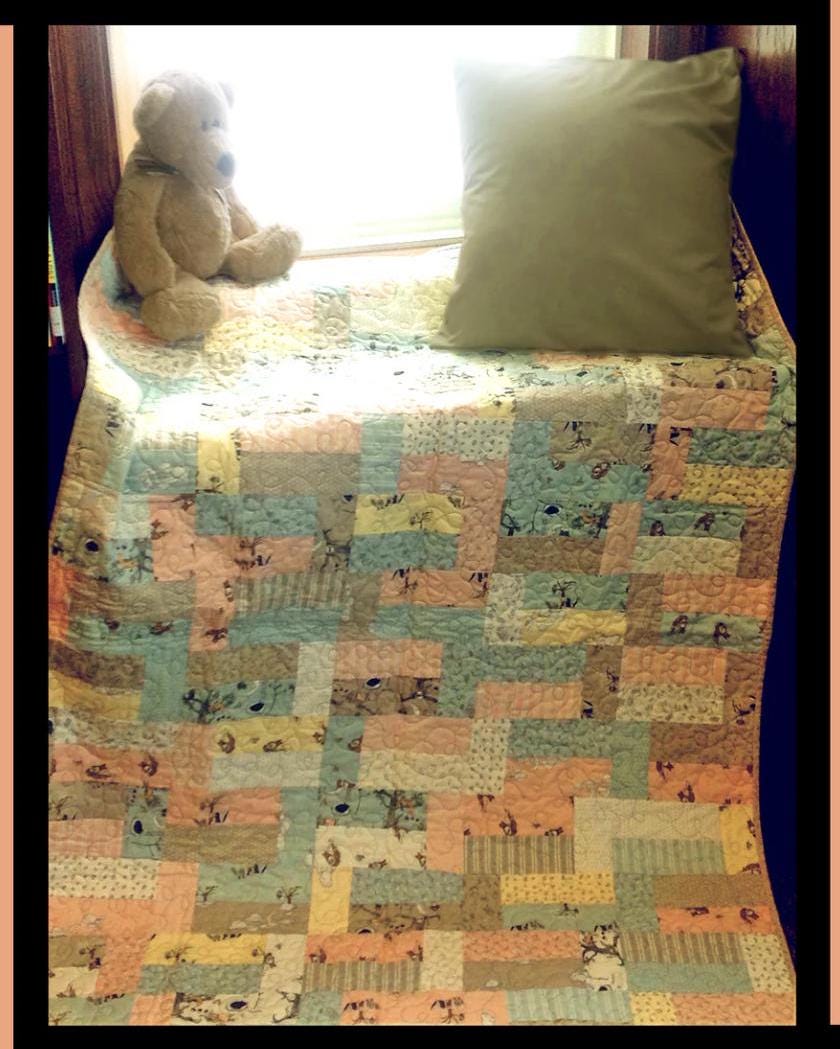 Tumblebug Quilt Pattern Card by Tricia Lynn Maloney Orphan Quilt Designs for Villa Rosa Designs finished size 40" x 52"