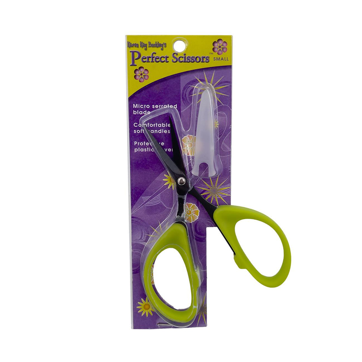 Perfect Scissors Green 4-3/16in Small Micro-Serrated Non-Slip Blade KKB002