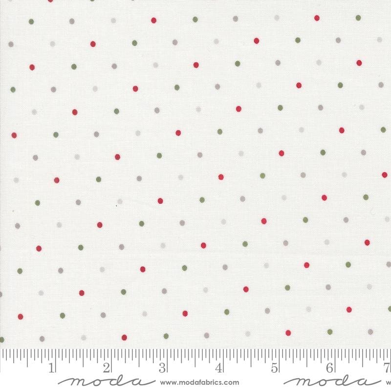 a white background with red and green dots
