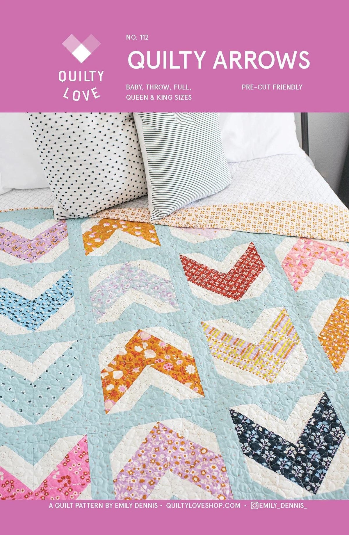 Quilty Arrows Quilt Pattern QLP112 by Quilty Love 3 sizes available see 2nd photo
