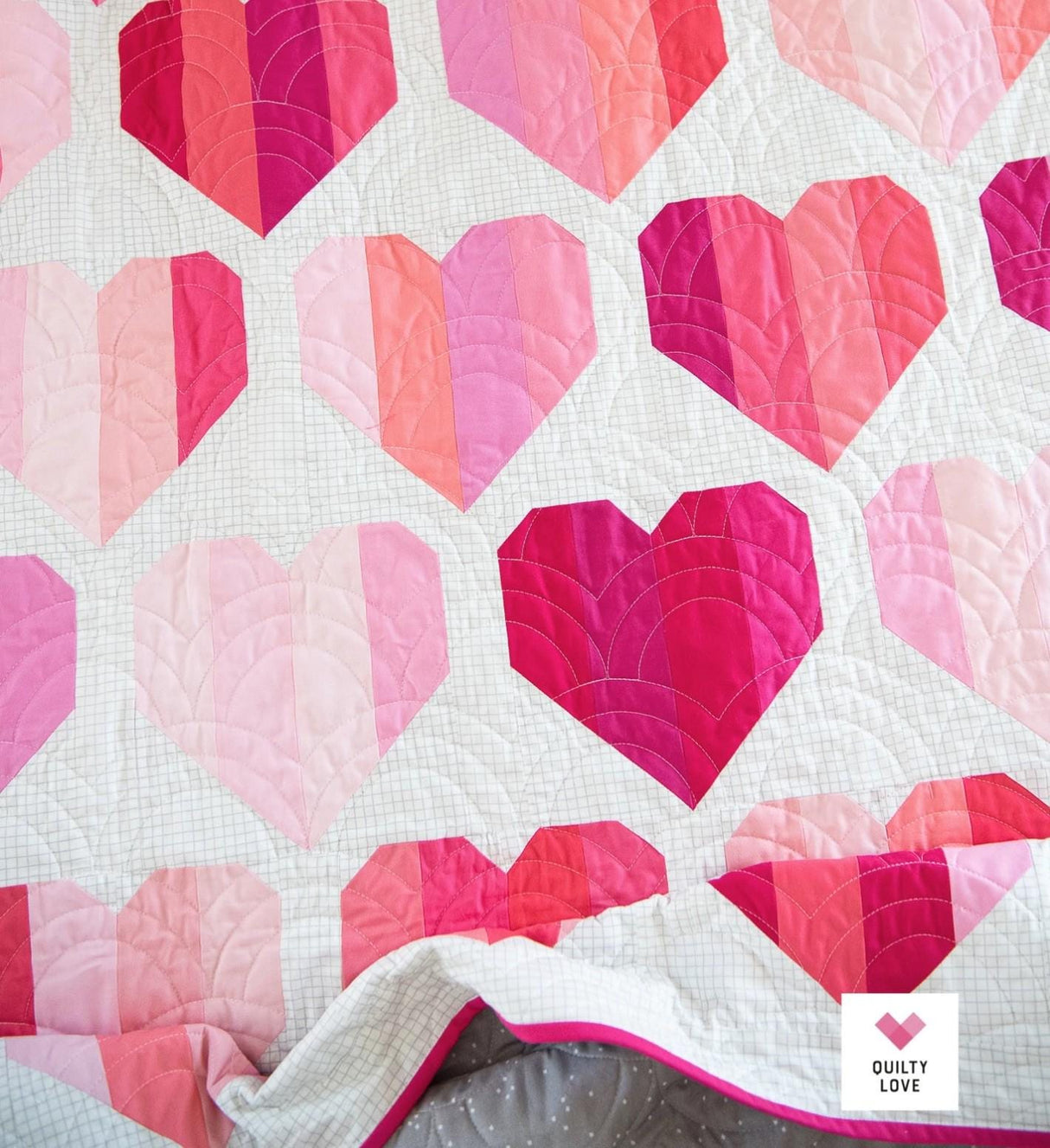 Infinite Hearts Quilt Pattern QLP138 by Quilty Love 5 sizes available see 2nd photo