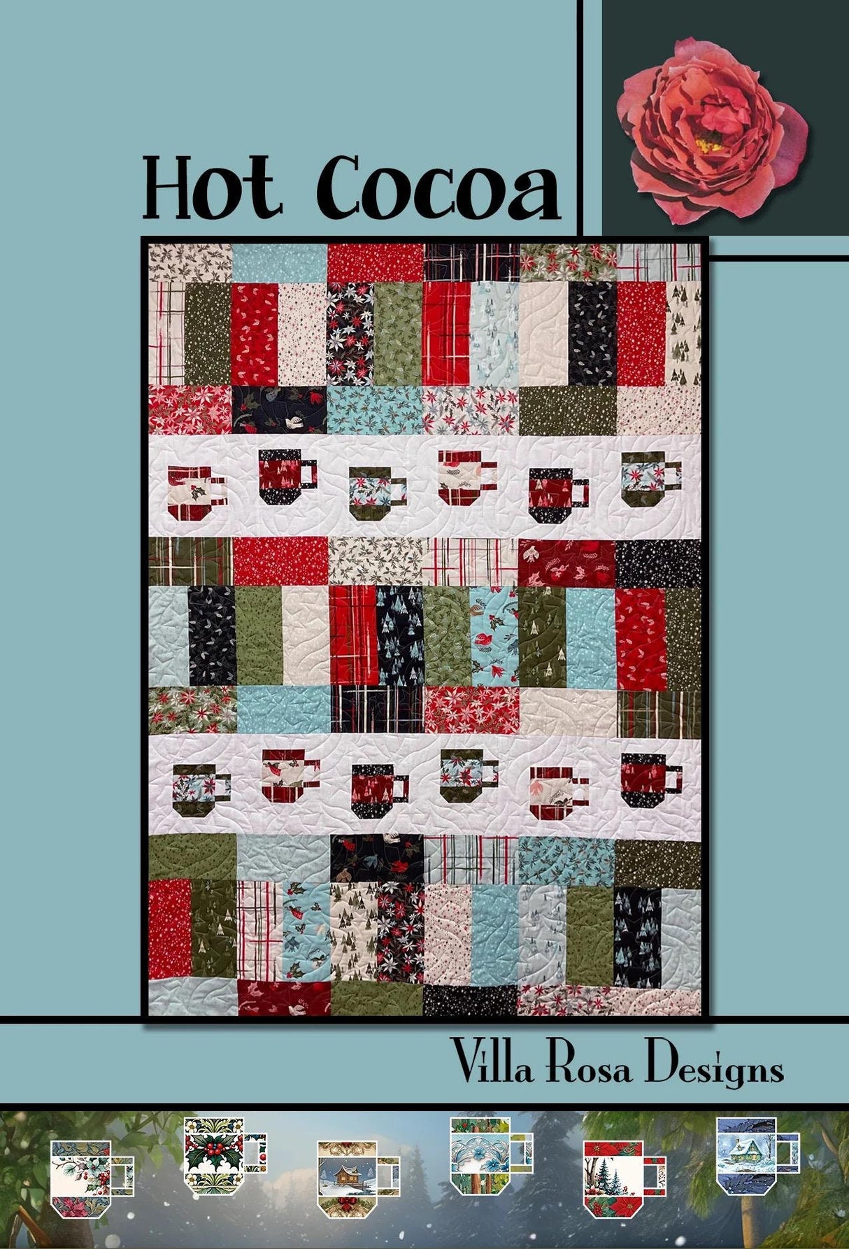 Hot Cocoa Printed Pattern Villa Rosa Designs Size 54" x 75"