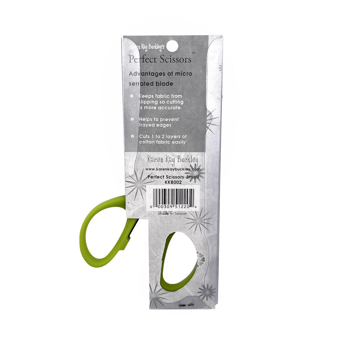 Perfect Scissors Green 4-3/16in Small Micro-Serrated Non-Slip Blade KKB002