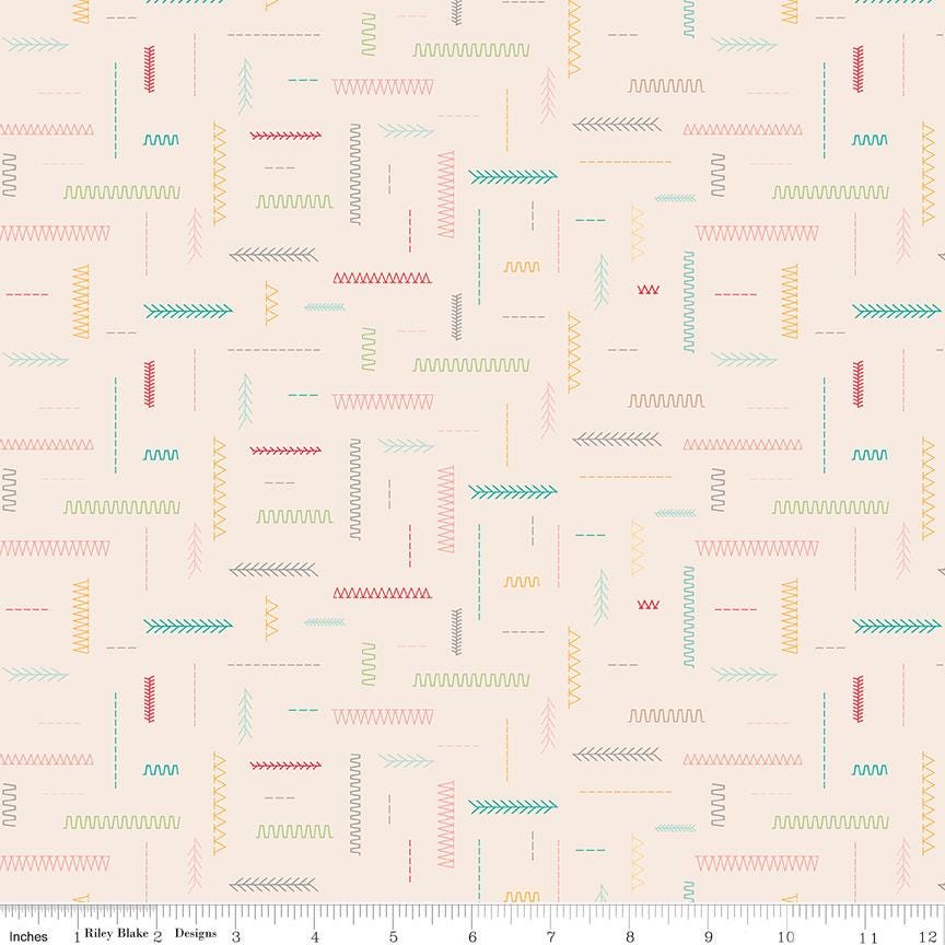 a white background with colorful lines and dots