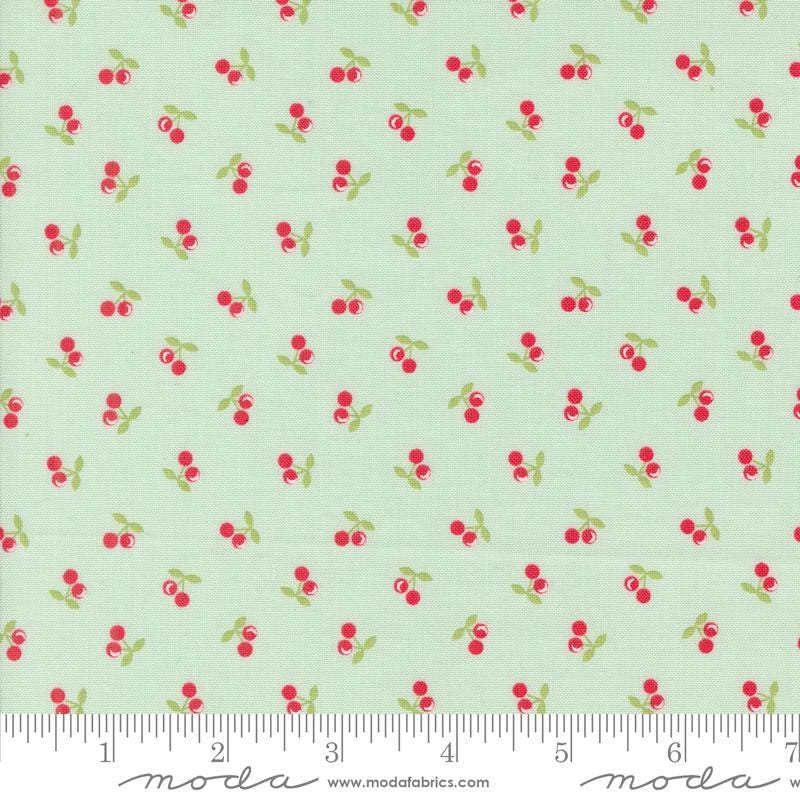 Cali and Co Cherries Breeze yardage 29194-20 by Corey Yoder for Moda Fabric sold in 1/2 yard increments cut continuous