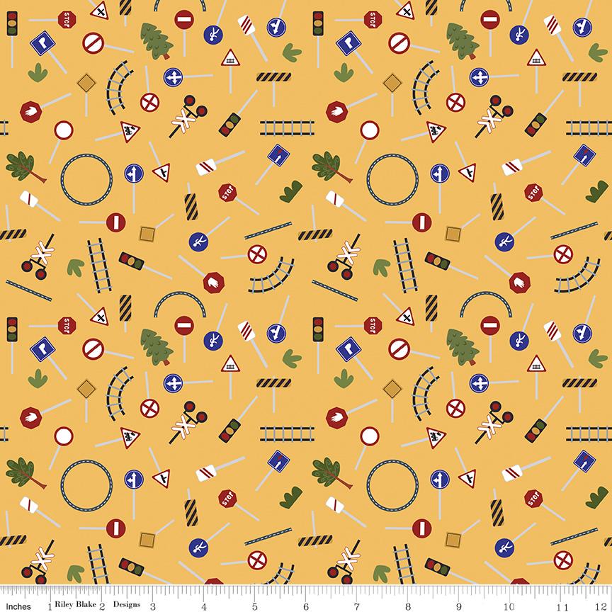 a yellow background with a lot of different things on it