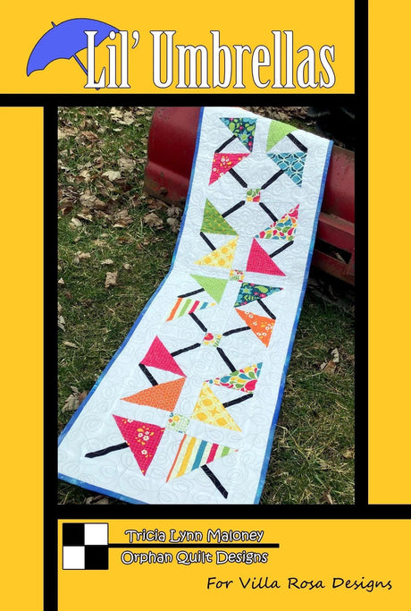 Lil' Umbrellas Paper Pattern for Villa Rosa Designs 14" x 51"