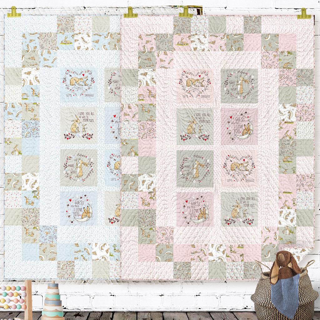 Hillside Charm Quilt Panel Pattern - INSTANT DIGITAL DOWNLOAD - From Sugar Pines Quilt Designs for Villa Rosa Designs 51in x 69in