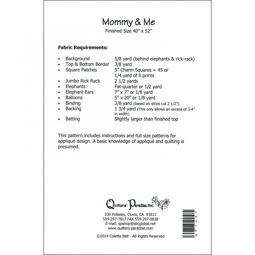 Mommy & Me Quilt Paper Pattern QP1401 designed by Colette Belt for QP Designs 40 x 52