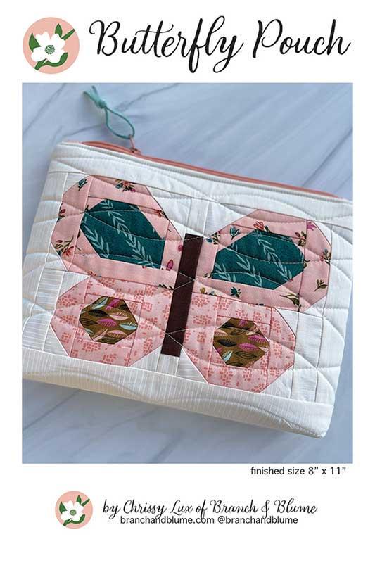 Butterfly Pouch BNB-2311 by Chrissy Lux for Sew and Lux Branch and Blume 8"x 11"