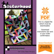 Sisterhood Quilt Pattern Only - INSTANT DIGITAL DOWNLOAD - From Tricia Lynn Maloney for Villa Rosa Designs Size 50"x64"