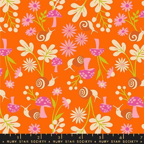 a picture of a flower pattern on an orange background