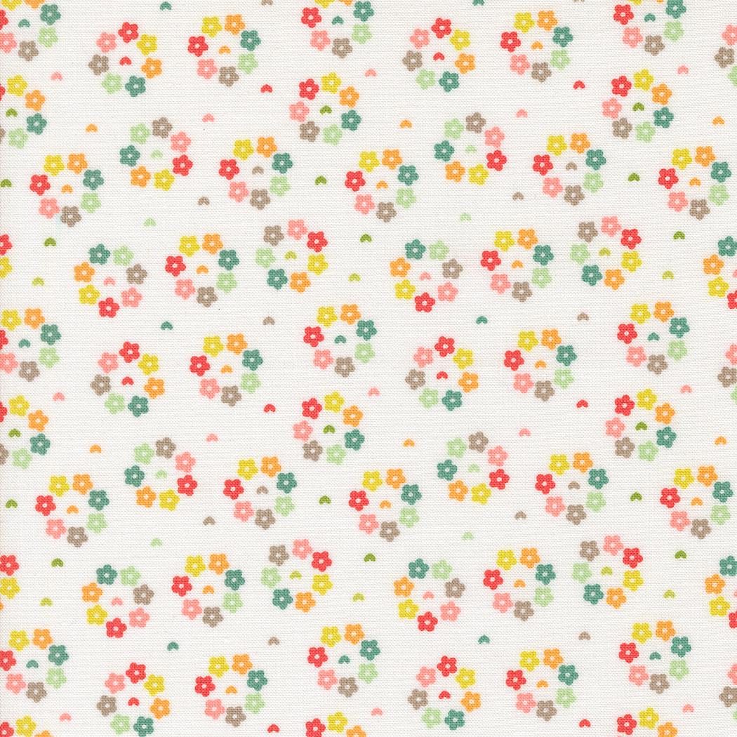 a white background with multicolored flowers on it