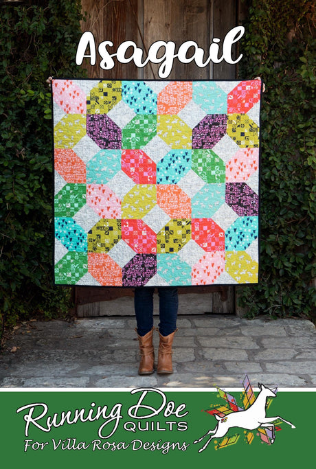 Asagail Pattern Only - INSTANT DIGITAL DOWNLOAD - From Running Doe Quilts for Villa Rosa Designs Size 48" x 48"