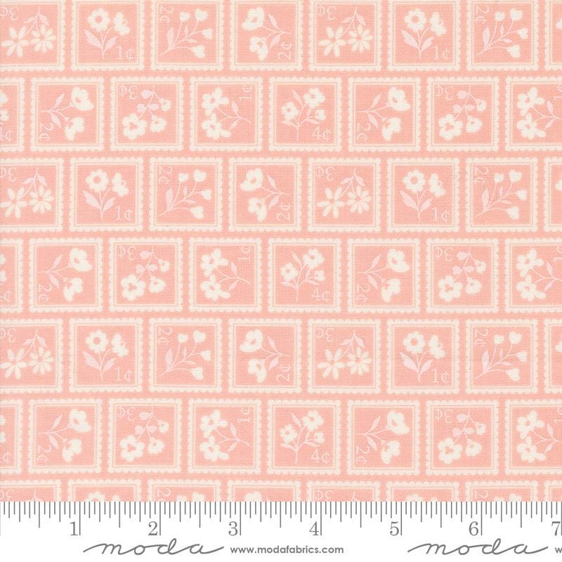 a pink and white flower pattern on a pink background