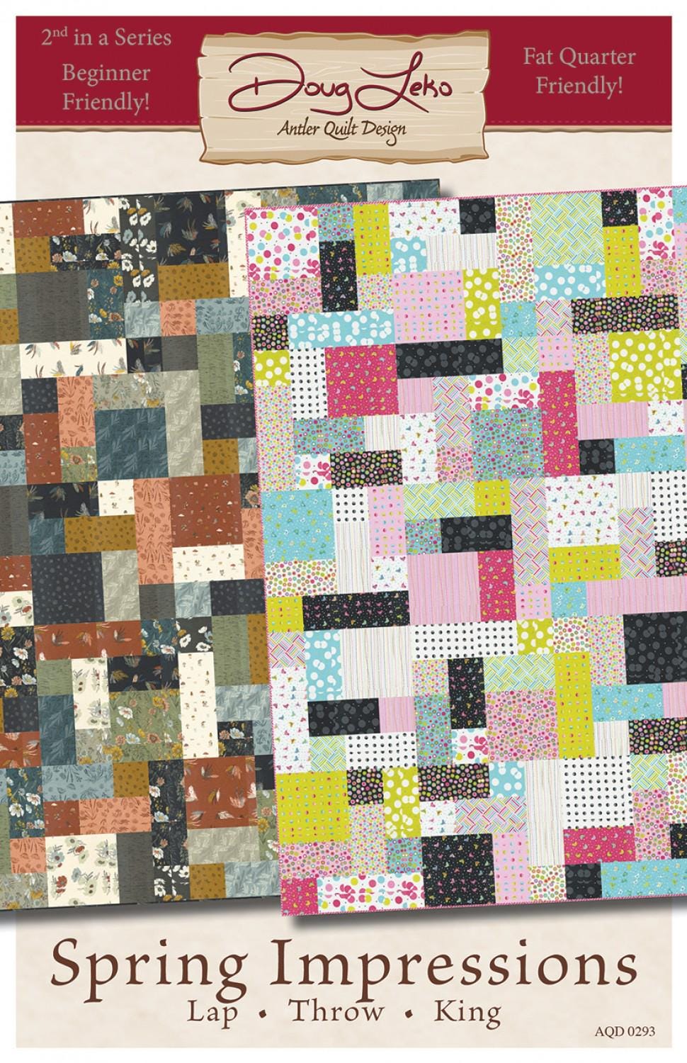 Spring Impressions Pattern AQD 0293 Antler Quilt Design