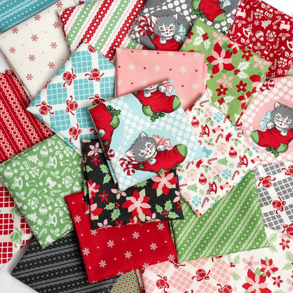 Kitty Christmas Mini Charm Pack 31200MC by Urban Chiks for Moda Fabrics bin 76