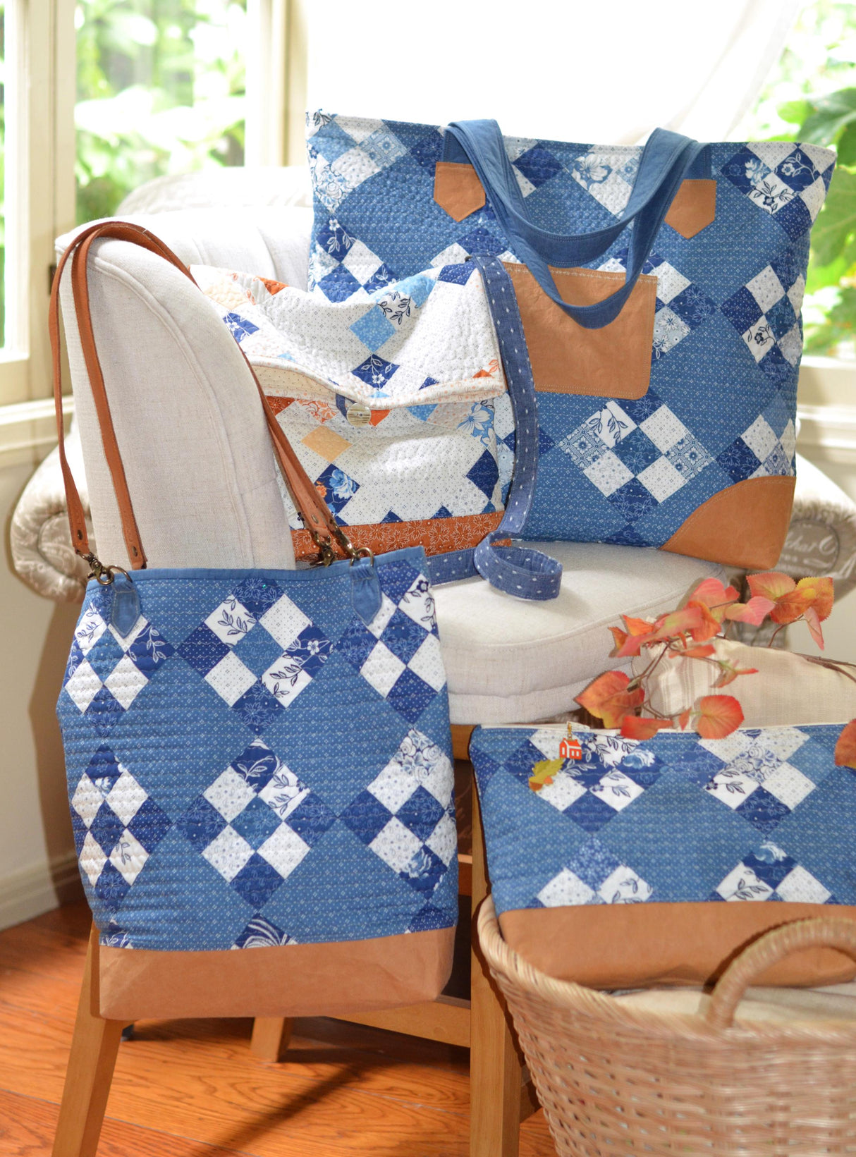 Denim and Daises Mini Charm Pack 35380MC By Fig Tree and Co for Moda Fabrics bin 72