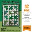 Clover Patch Quilt Pattern Only - INSTANT DIGITAL DOWNLOAD - From Molly Cook for Villa Rosa Designs Size 46" x 59"