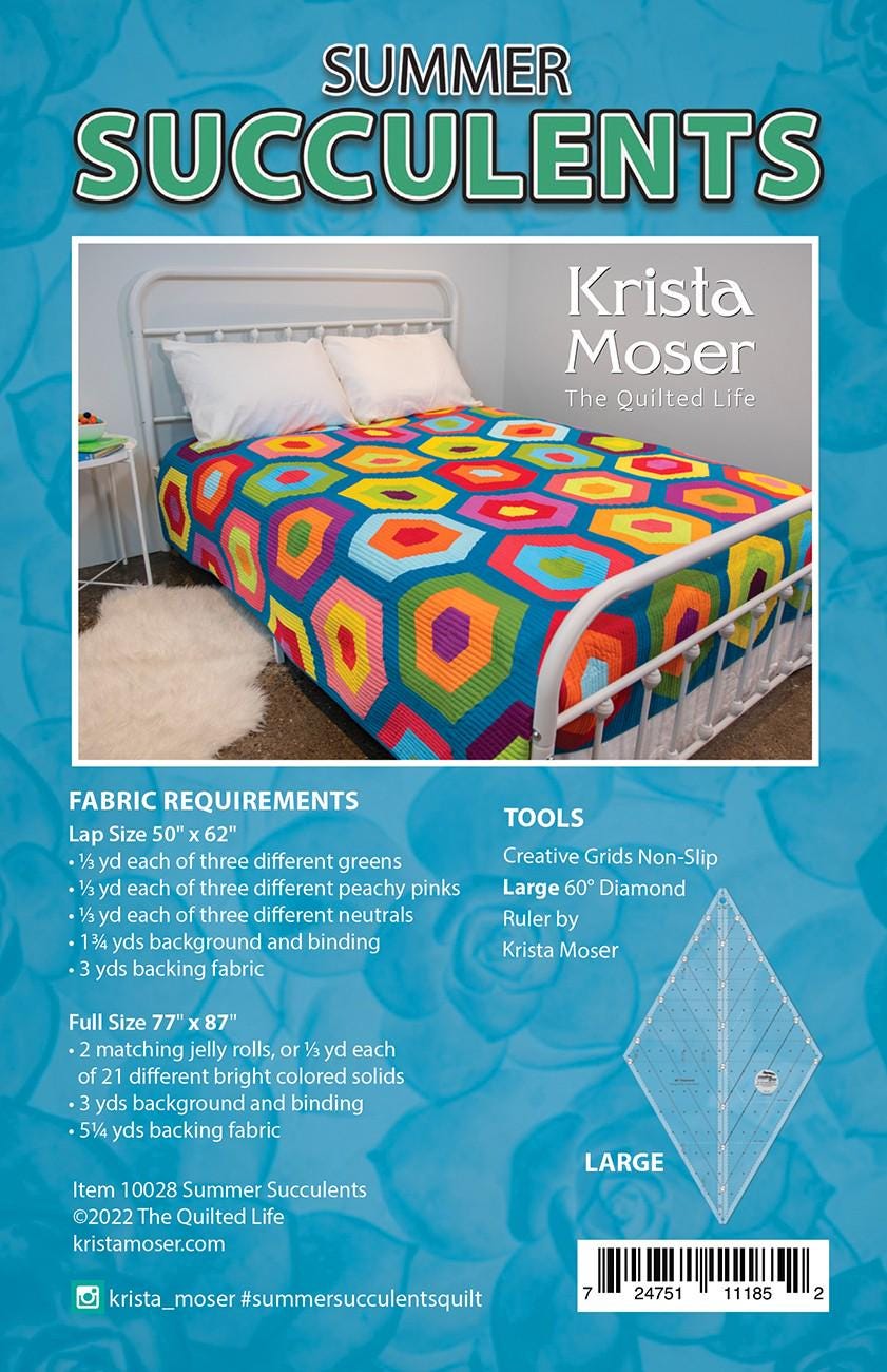 Summer Succulents Quilt Pattern TQL10028 - PAPER PATTERN-only By Krista Moser