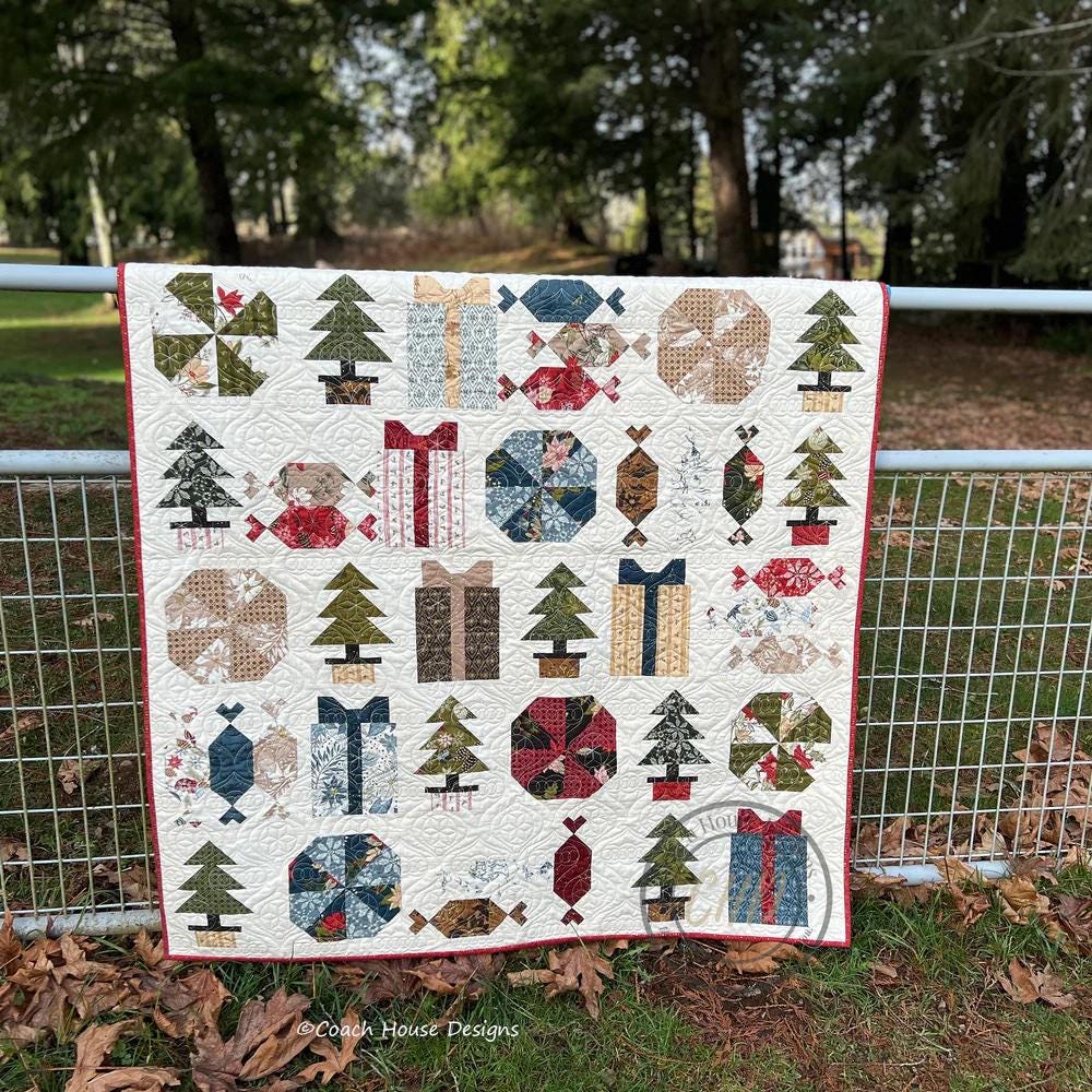 Yuletide Treats Quilt Pattern by Barbara Cherniwchan for Coach House Designs CHD-2443 52 x 61