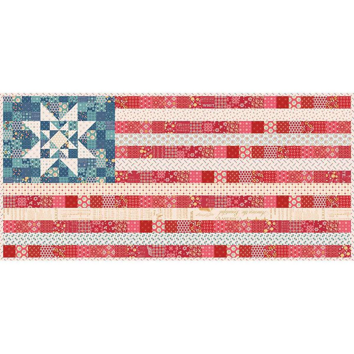 Americana Oh Beautiful Flag Runner & Amber Waves Mini Boxed Quilt Kit TWO QUILTS KT-16081