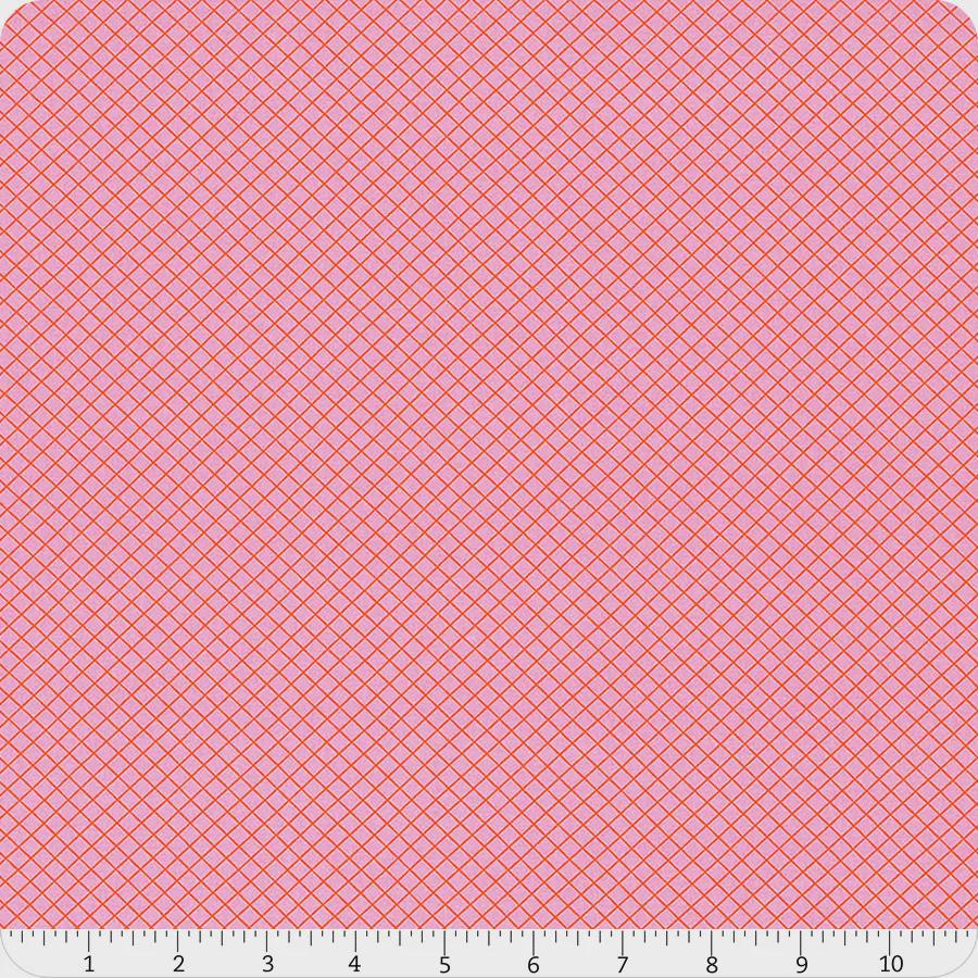 True Colors Bubble Gum On the Grid Yardage PWTP255-BUBBLEGUM Sold in 1/2 yard increments
