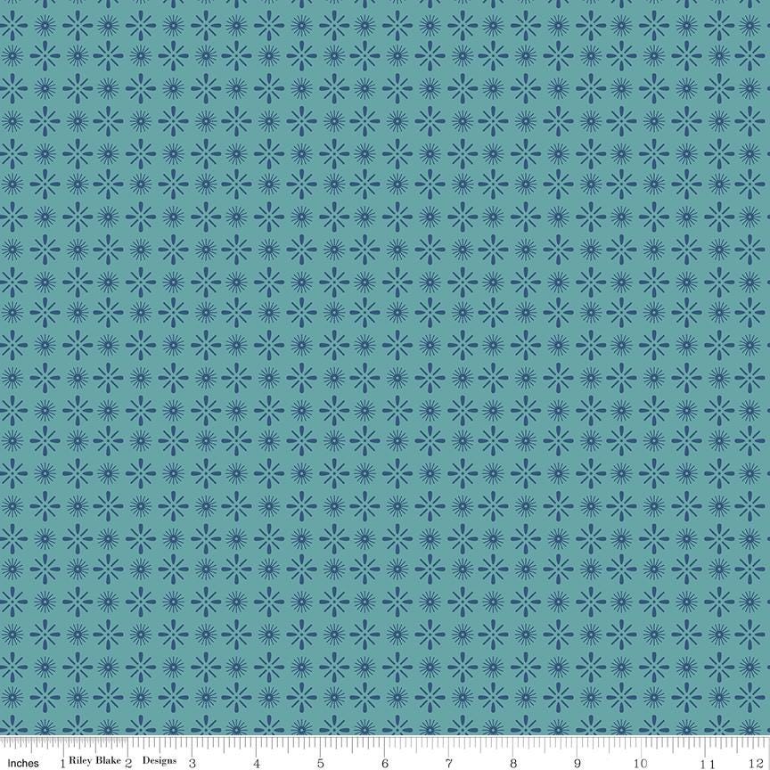 a ruler with a blue background