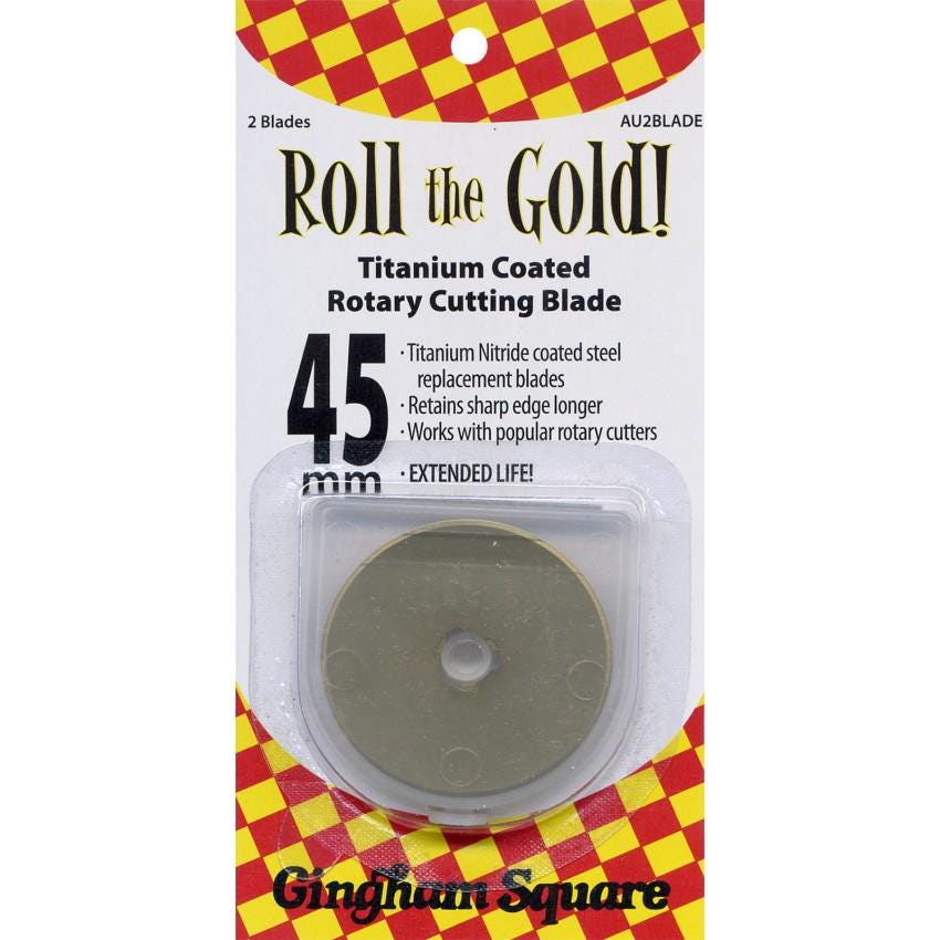 Roll the Gold 45mm Titanium Coated Rotary Blades 2 count