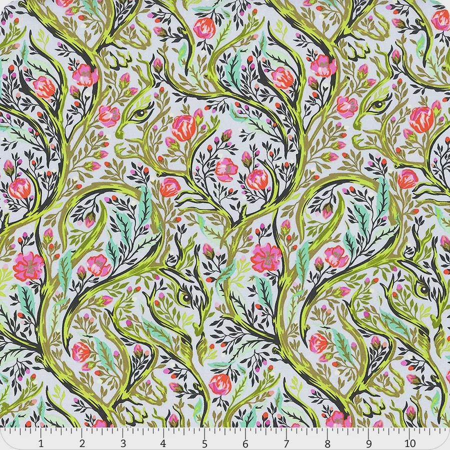 Full Moon Forest II Starlight Branch Manager by Tula Pink for Free Spirit Fabrics PWTP247.starlight Sold in 1/2 yard increments
